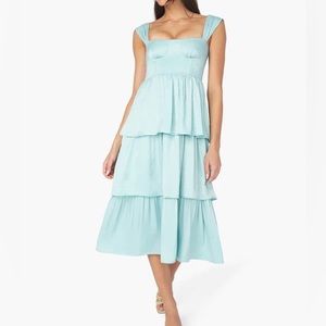 NWT Blue Corset Midi Dress XS